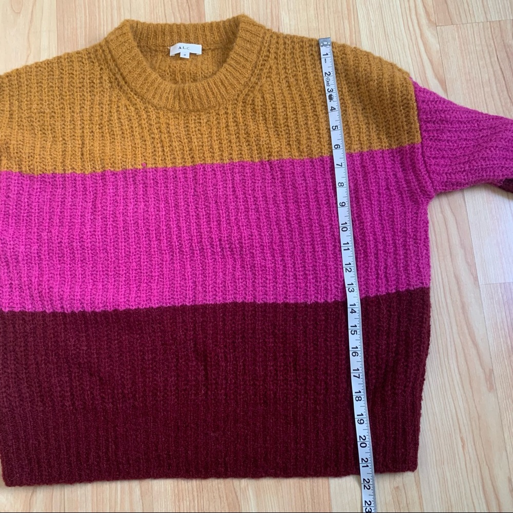 A.L.C. Robertson Color Block Sweater Medium - image 6